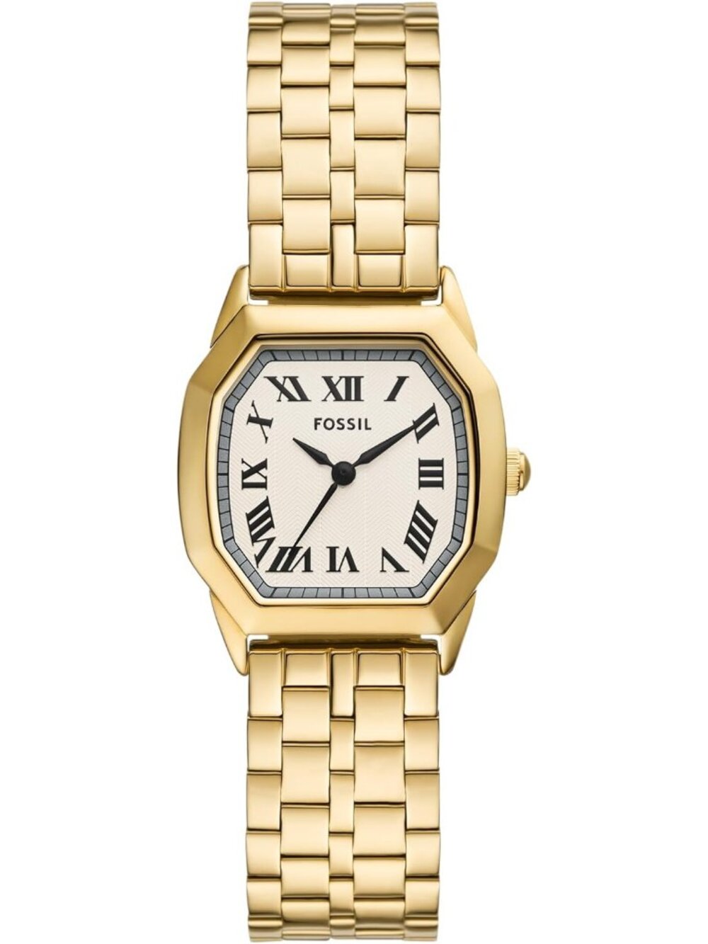 Women's Gold Harlow Three-Hand Classic Octagon Case Stainless Steel Wrist Watch